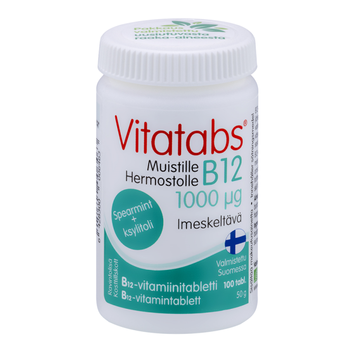 Vitatabs B12 Spearmint 1000 mikrog 100 tabl kuva 2