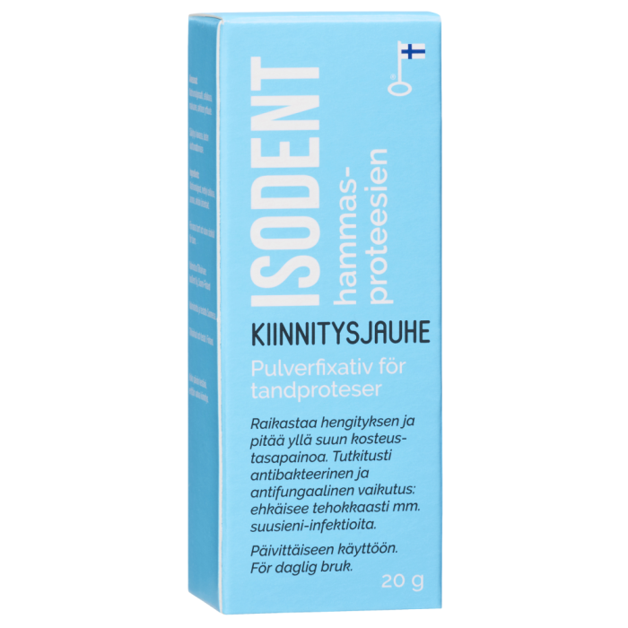 IsoDent kiinnitysjauhe hammasproteeseille 20 g