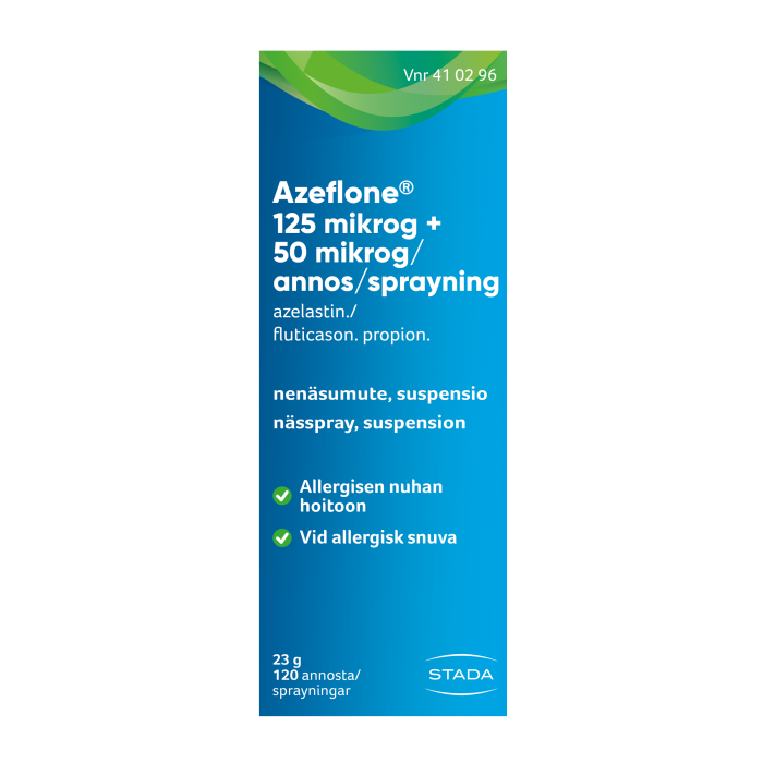 AZEFLONE nenäsumute, suspensio 125/50 mikrog/annos 120 annosta kuva 1