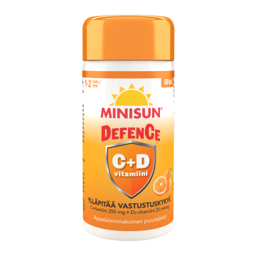 Minisun Defence C+D-vitamiini 60 PURUTABL