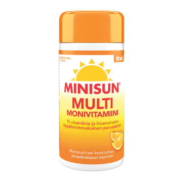 Minisun Monivitamiini Multi Appelsiini 90 tabl
