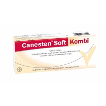 CANESTEN SOFT KOMBI emulsiovoide + emätinpuikko, kapseli pehmeä 500 mg + 10 mg/g 1 + 20 g