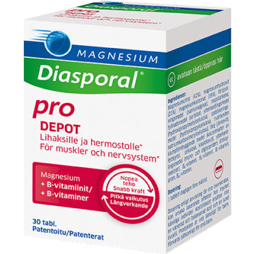 Diasporal Magnesium DEPOT +B-vit Complex 30 kpl