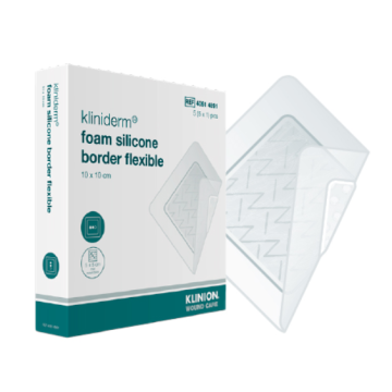 Kliniderm foam silicone border flexible 7,5x7,5 cm 5 kpl