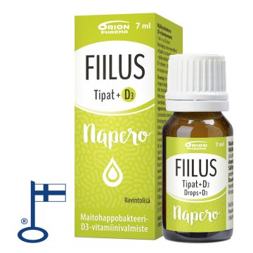 FIILUS Napero +D3 tipat (n. 30 annosta) 7 ML