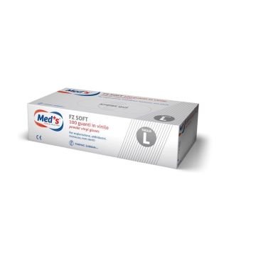 MEDS Tutkimuskäsine vinyyli puuteroimaton L 100 kpl