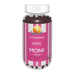 Sana-Sol Vitabons Monivitamiini Vadelma 60 kpl