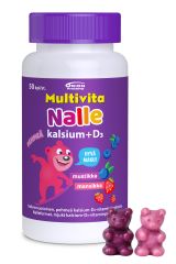 Multivita Nalle Kalsium + D3 100 mg/5 mikrog 50 tabl