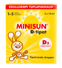 Minisun D-vitamiini tipat 2X10 ml