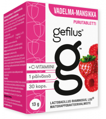 Gefilus Vadelma-mansikka purutabletti 30 kpl