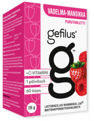 Gefilus Vadelma-mansikka purutabletti 60 kpl