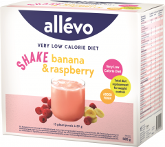 Allevo VLCD Shake Banaani&Vadelma 15 pss