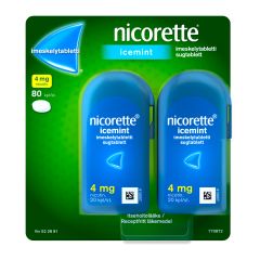 NICORETTE ICEMINT 4 mg imeskelytabl 80 kpl