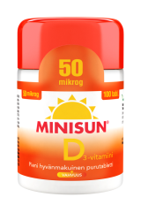 MINISUN D-VITAMIINI 50 MIKROG 100 TABL