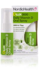 Nordic Health DLux 3000 D3-suihke 75 mikrog 15 ml